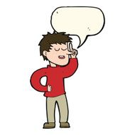 cartoon man with idea speech bubble N81