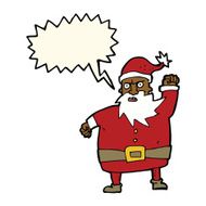 cartoon santa claus with speech bubble N144