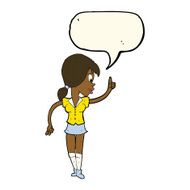 cartoon girl with idea speech bubble N15