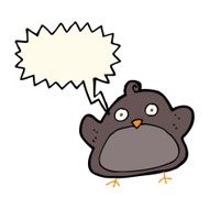 cartoon bird with speech bubble N218