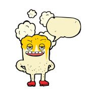 cartoon happy tooth with speech bubble N24