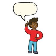 cartoon man with idea speech bubble N84