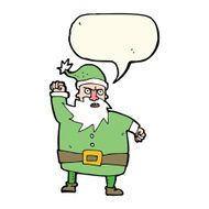 cartoon santa claus with speech bubble N145