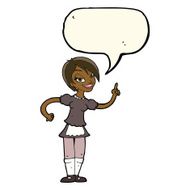 cartoon waitress taking order with speech bubble N15