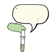 cartoon happy cigarette with speech bubble N8