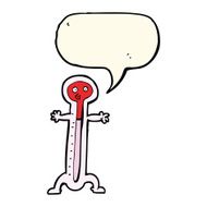 cartoon thermometer with speech bubble N8