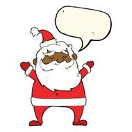jolly santa cartoon with speech bubble N24