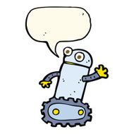 cartoon robot with speech bubble N138