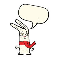 cartoon rabbit with speech bubble N67
