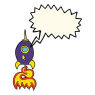 cartoon spaceship with speech bubble N23