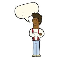 cartoon annoyed man with speech bubble N61