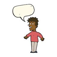 Cartoon happy boy with speech bubble N167