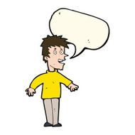 Cartoon happy boy with speech bubble N168
