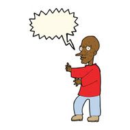 cartoon mean looking man with speech bubble N6