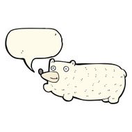 funny cartoon bear with speech bubble N22