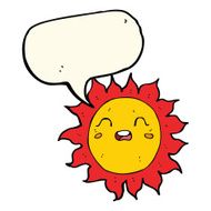 cartoon sun with speech bubble N14