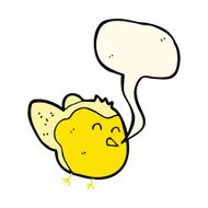 cartoon bird with speech bubble N221