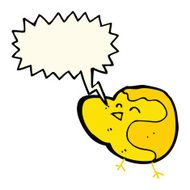 cartoon bird with speech bubble N222