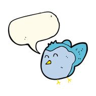 cartoon bird with speech bubble N223