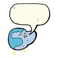 cartoon bird with speech bubble N224