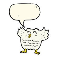 cartoon black bird with speech bubble N8