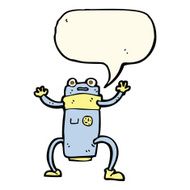 cartoon robot with speech bubble N140
