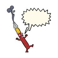 cartoon pen character with speech bubble N7