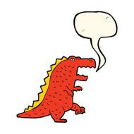 cartoon dinosaur with speech bubble N30