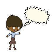 cartoon woman stressing out with speech bubble N12