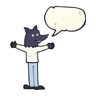 cartoon werewolf with speech bubble N18