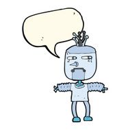 cartoon robot with speech bubble N142