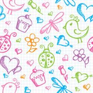 Romantic seamless pattern N10