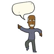 cartoon angry old man with speech bubble N111