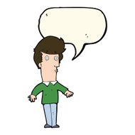 cartoon startled man with speech bubble N31
