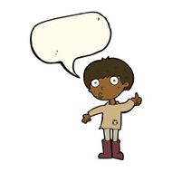 cartoon boy asking question with speech bubble N16