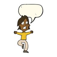 cartoon panicking man with speech bubble N15