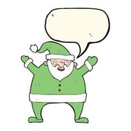 cartoon santa claus with speech bubble N149