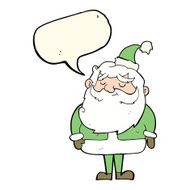 cartoon santa claus with speech bubble N151