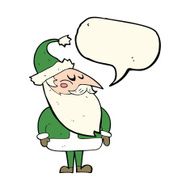 cartoon santa claus with speech bubble N152