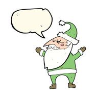 cartoon santa claus with speech bubble N154