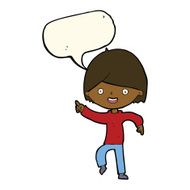 cartoon man pointing with speech bubble N154