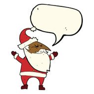 cartoon santa claus with speech bubble N155