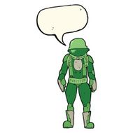 cartoon astronaut with speech bubble N91