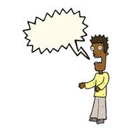 cartoon man freaking out with speech bubble N7