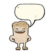 cartoon bad tooth with speech bubble N8