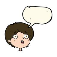 cartoon amazed expression with speech bubble N7