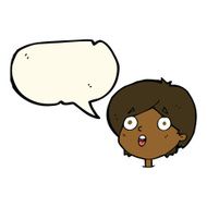 cartoon amazed expression with speech bubble N8