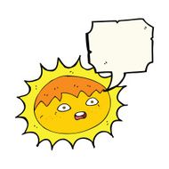 cartoon sun with speech bubble N16