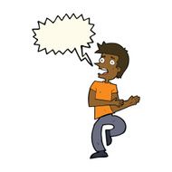 cartoon stressed out man with speech bubble N15