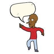 cartoon angry old man with speech bubble N112